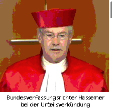 Vorsitzender Richter Hassemer