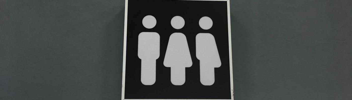 Toilettenschild Männlich-weiblich-divers
