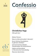 Cover mit Figur in Yoga-Pose und christlichem Kreuz