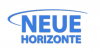 blaue Schrift: NEUE HORIZONTE